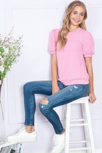 Load image into Gallery viewer, Reborn J Ribbed Round Neck Short Sleeve Top
