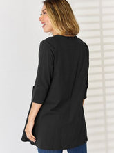Load image into Gallery viewer, Pocketed Round Neck Half Sleeve Blouse
