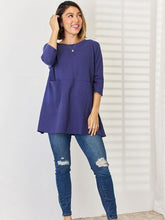 Load image into Gallery viewer, Pocketed Round Neck Half Sleeve Blouse
