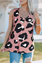 Load image into Gallery viewer, Pocketed Leopard Round Neck Tank

