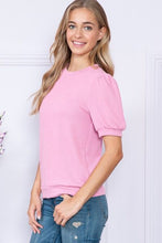 Load image into Gallery viewer, Reborn J Ribbed Round Neck Short Sleeve Top

