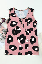Load image into Gallery viewer, Pocketed Leopard Round Neck Tank
