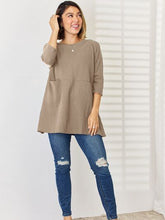 Load image into Gallery viewer, Pocketed Round Neck Half Sleeve Blouse
