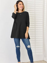 Load image into Gallery viewer, Pocketed Round Neck Half Sleeve Blouse
