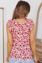 Load image into Gallery viewer, Floral Ruffle Sleeveless Top
