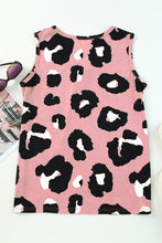 Load image into Gallery viewer, Pocketed Leopard Round Neck Tank
