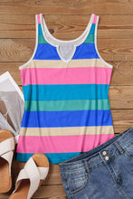 Load image into Gallery viewer, Color Block Notched Wide Strap Tank
