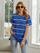 Load image into Gallery viewer, Striped Round Neck Short Sleeve T-Shirt
